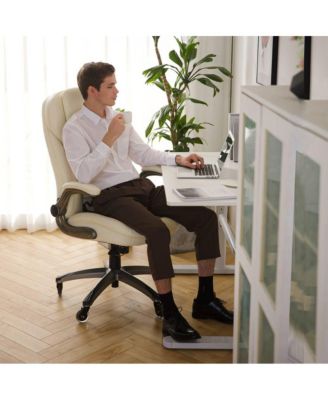 Ergonomic Executive Office Chair with Rubber Wheels