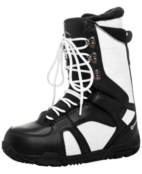 Мужские ботинки Alpine Swiss Snowboard Boots Waterproof, Custom-Fit Liner, Medium Flex for All-Mountain Riding, Winter Snow Boots, цвет: Чёрный белый