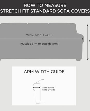 Sure Fit Stretch Pique 3-Piece Sofa Slipcover, Garnet