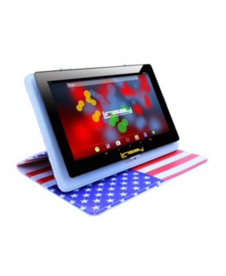 LINSAY - 10.1" New Tablet Quad Core 32GB Android 10 Bundle with USA Style Leather Case