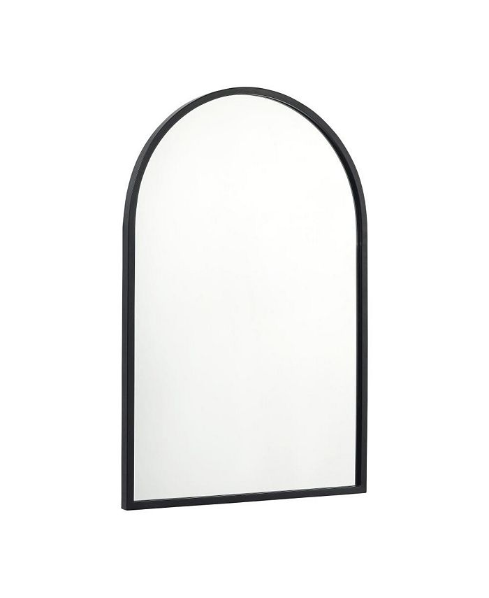 MERRICK LANE Muriel Arched Metal Framed Wall Mirror For Entryways