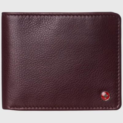 Mens Commuter RFID Bifold Wallet 2 ID Windows Divided Bill Section