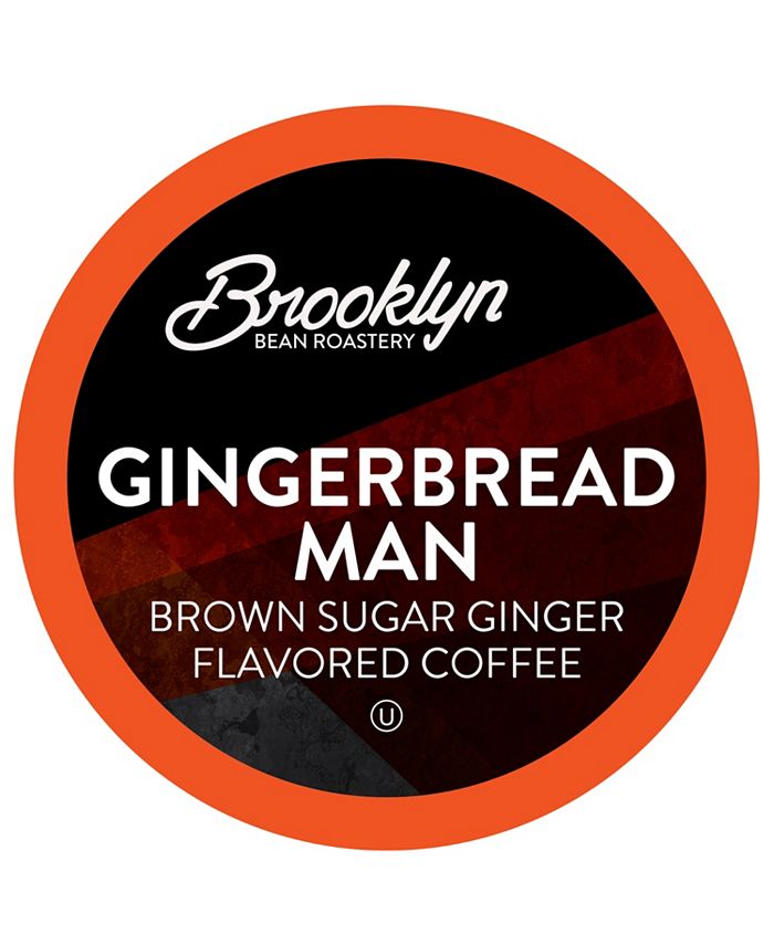 Brooklyn Beans Roastery Brooklyn Beans Gingerbread Man Flavored Coffee Pods, Compatible 2.0