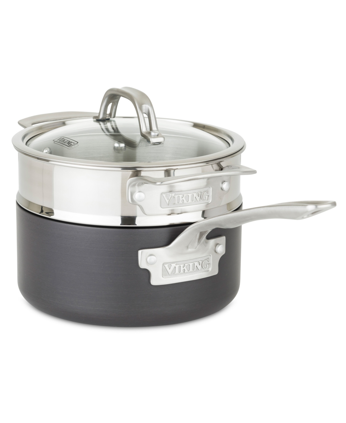 Viking Stainless Steel 8" Universal Steamer Insert And Colander In Dark Gray