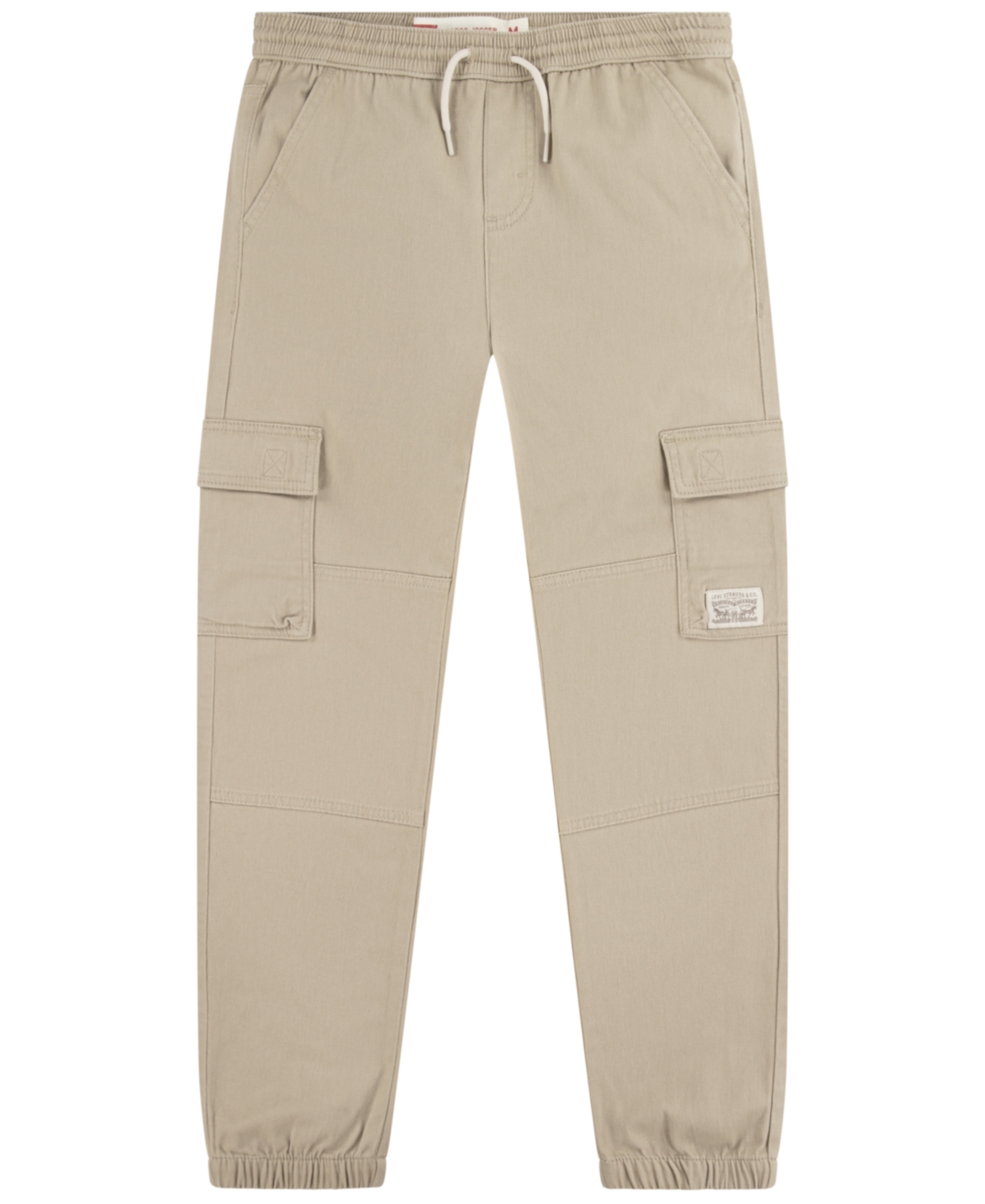 Levi's Kids' Big Boys Relaxed Fit Drawstring Cargo Jogger Pants In True Chino