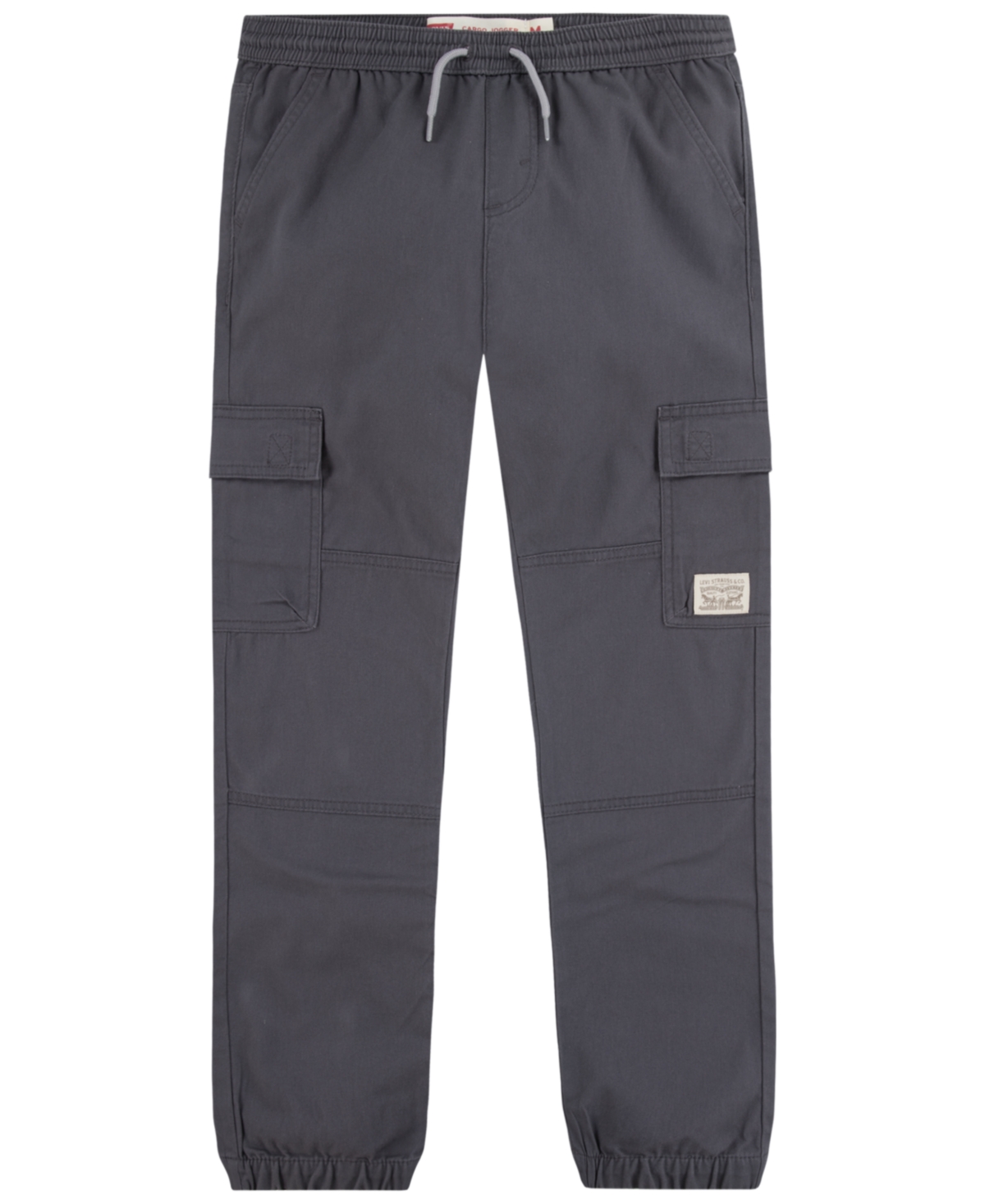 Levi's Kids' Big Boys Relaxed Fit Drawstring Cargo Jogger Pants In Anthracite