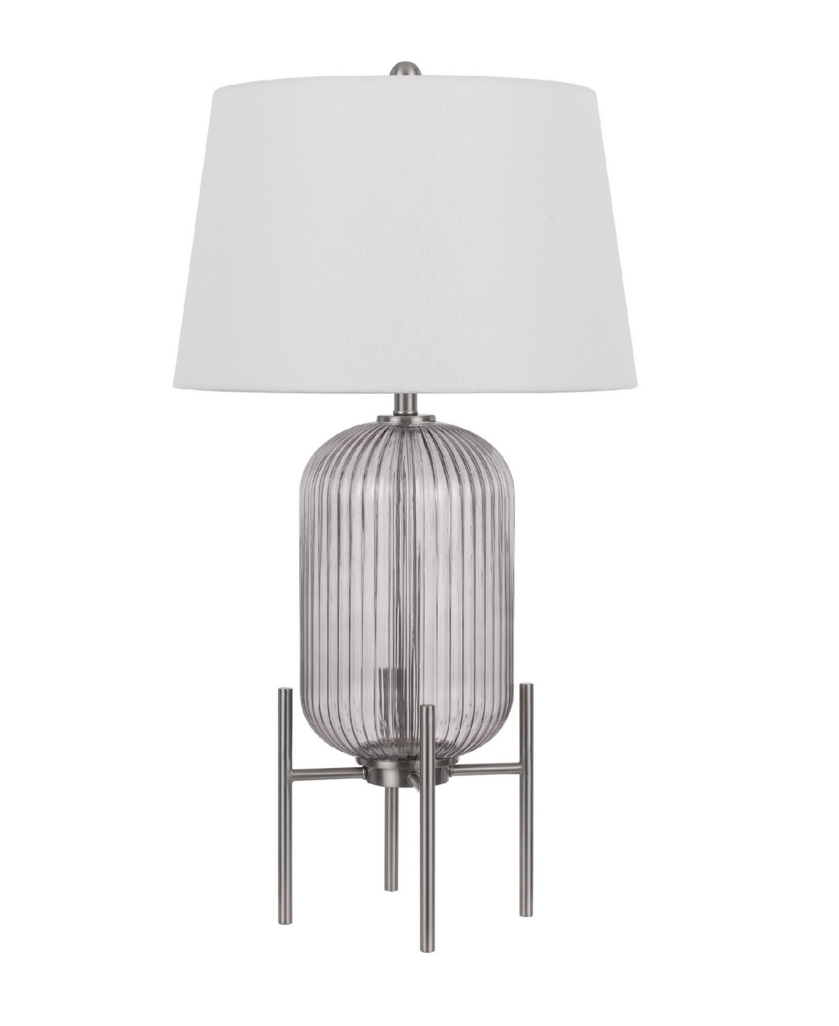 Cal Lighting 32.5" Height Metal Table Lamp In Brushed Steel