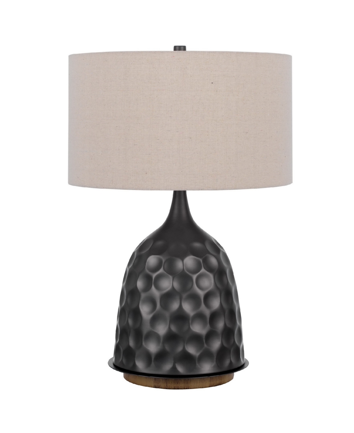 Cal Lighting 29" Height Metal Table Lamp In Charcoal Gray