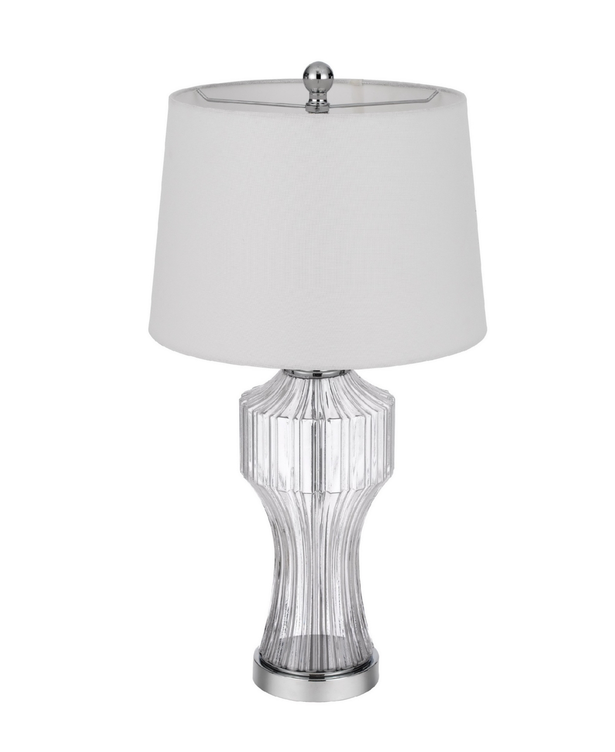 Shop Cal Lighting 26" Height Table Lamp In Clear Glass