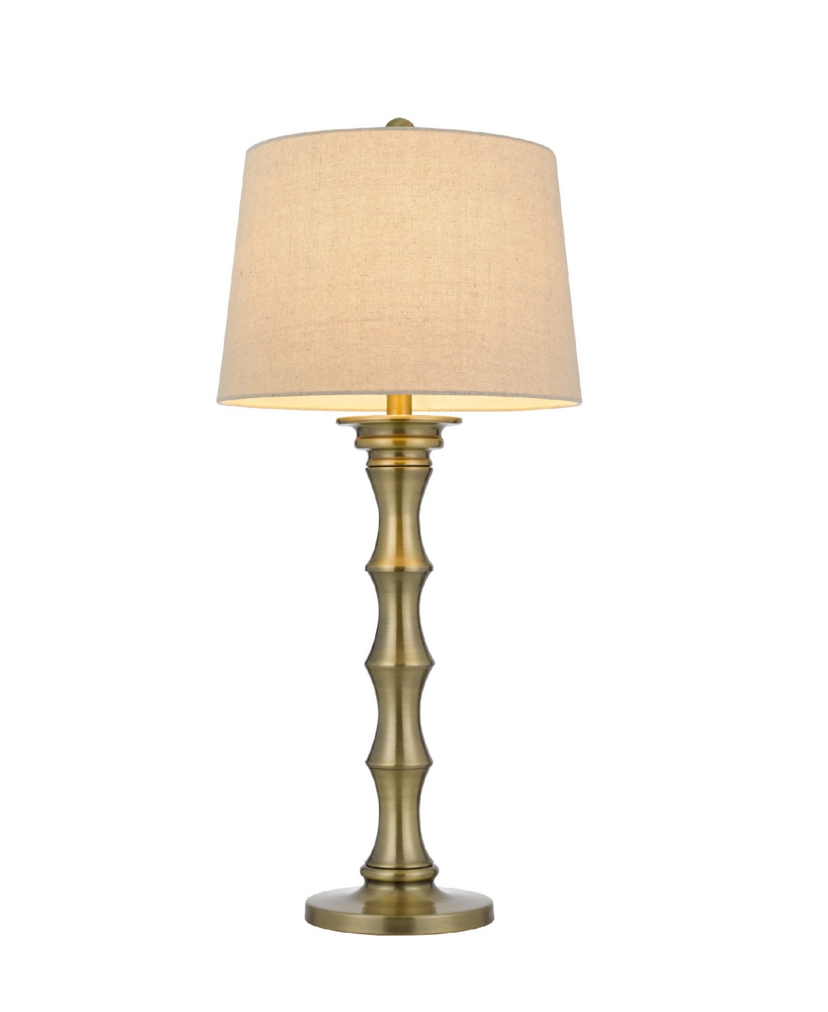 Cal Lighting 32" Height Metal Table Lamp Set In Antique Brass