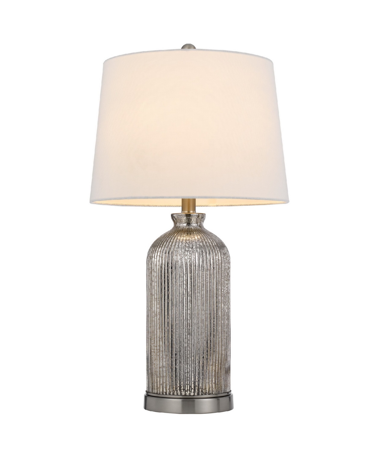 Cal Lighting 26" Height Glass Table Lamp Set In Antique Mirror