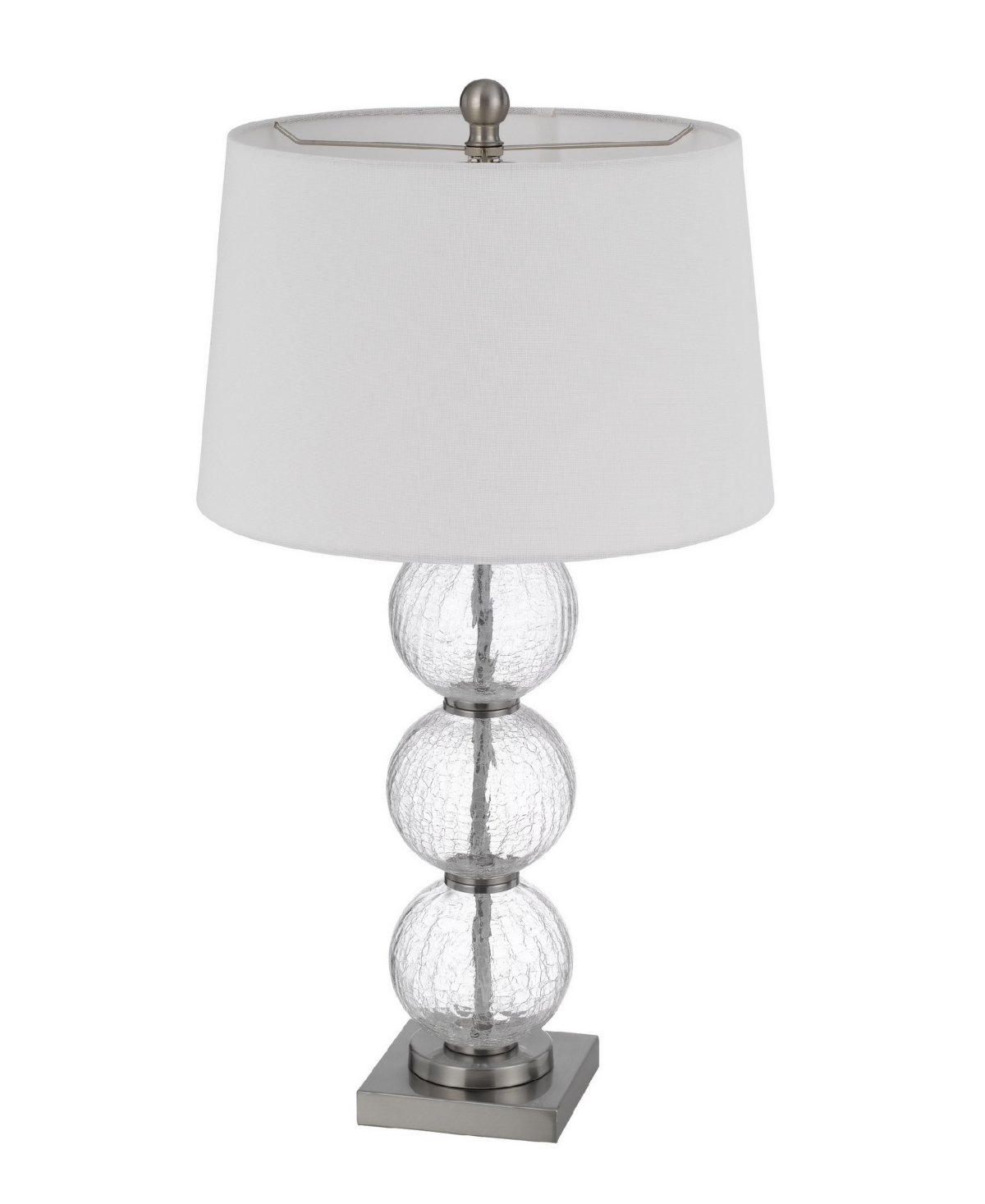 Shop Cal Lighting 29" Height Clear Crackle Table Lamp Set In Glass