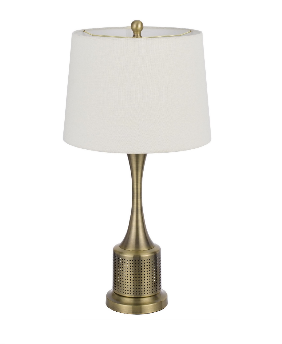 Shop Cal Lighting 27.5" Height Metal Table Lamp Set In Antique Brass