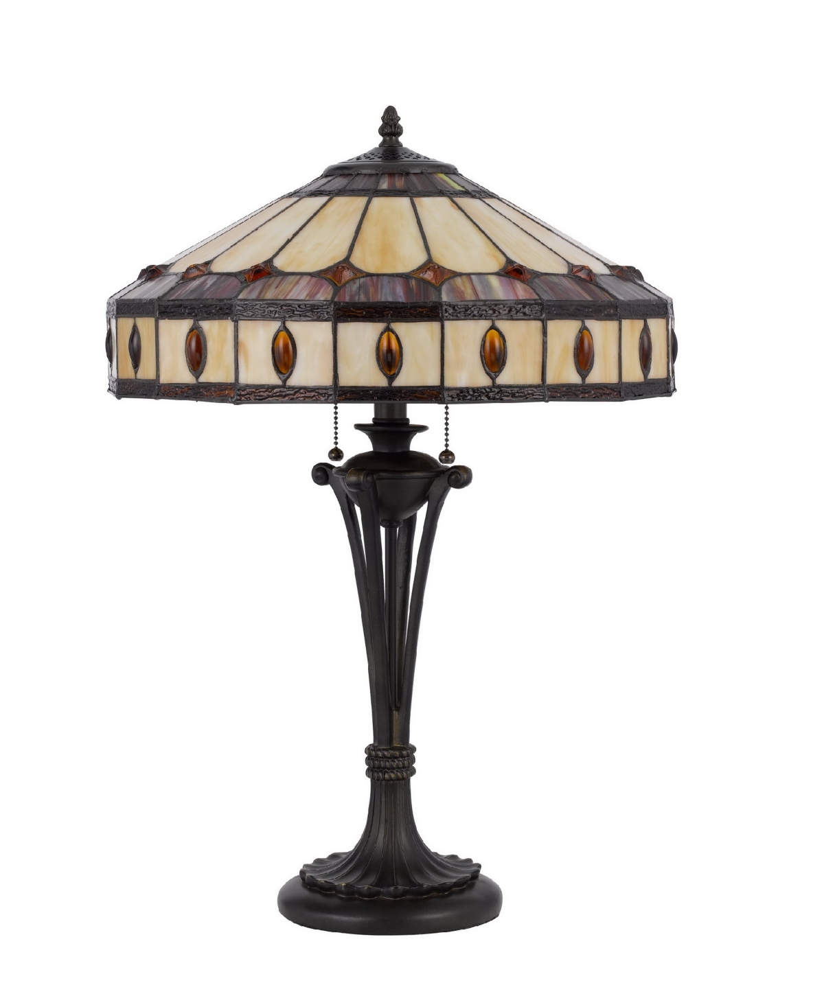 Shop Cal Lighting 26" Height Resin Table Lamp In Black