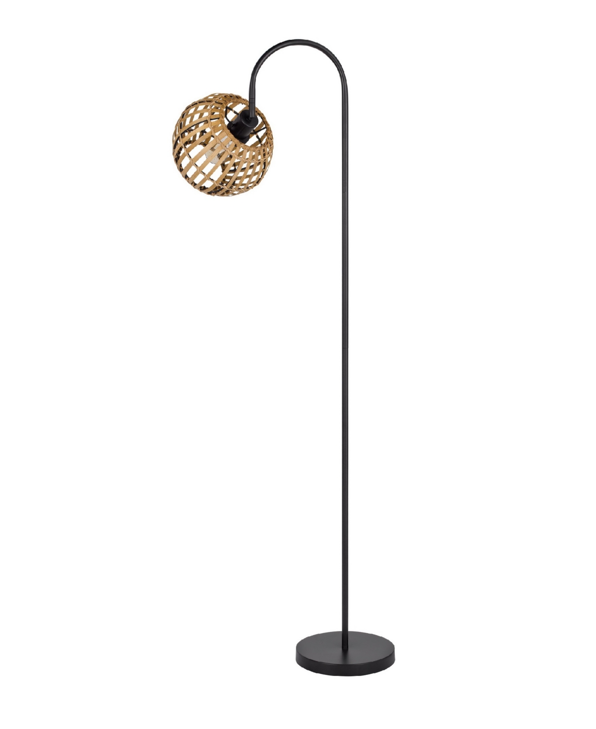Cal Lighting 62.5" Height Metal Floor Lamp In Black