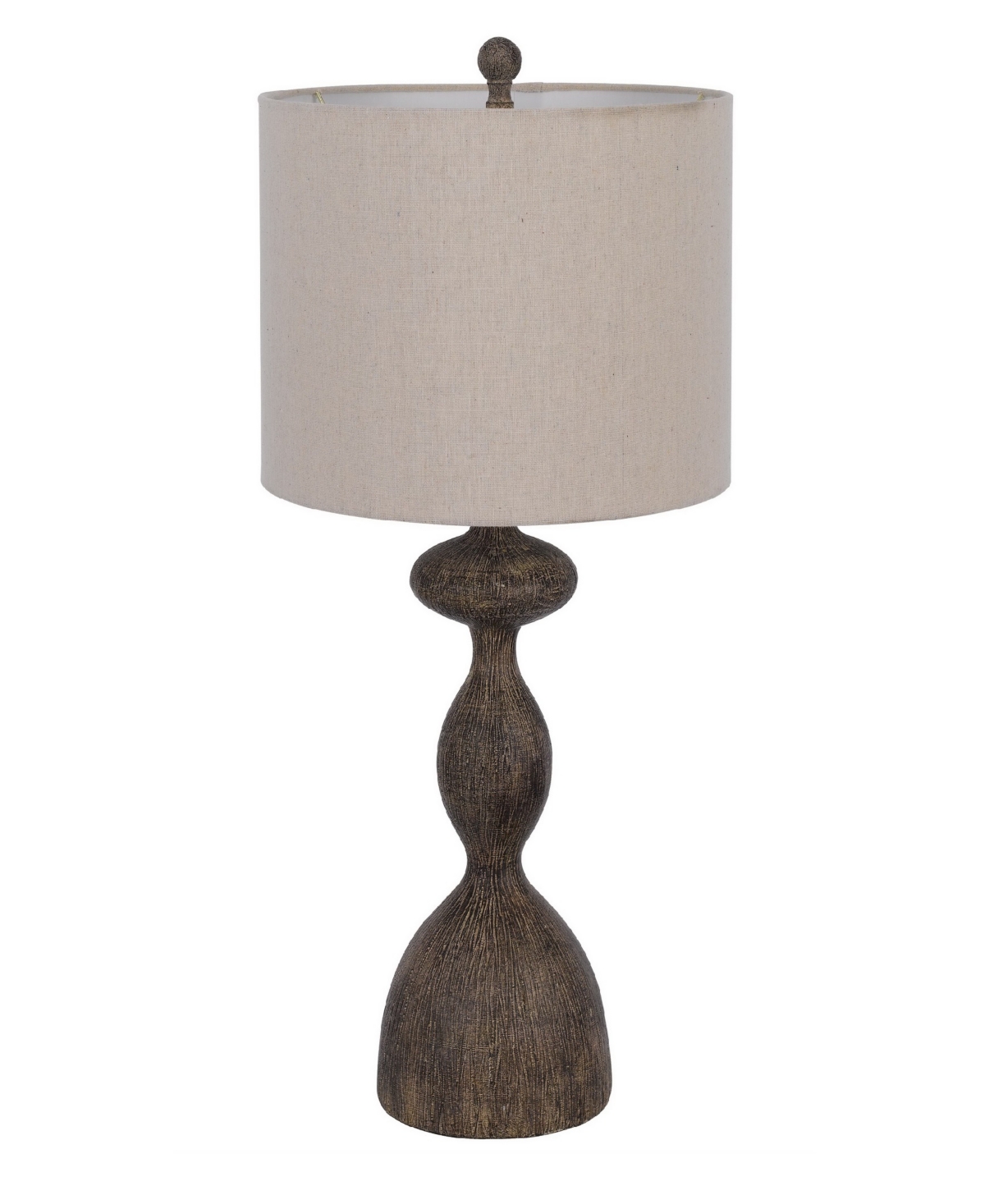 Shop Cal Lighting 29.5" Height Finish Resin Table Lamp Set In Distressed Wood