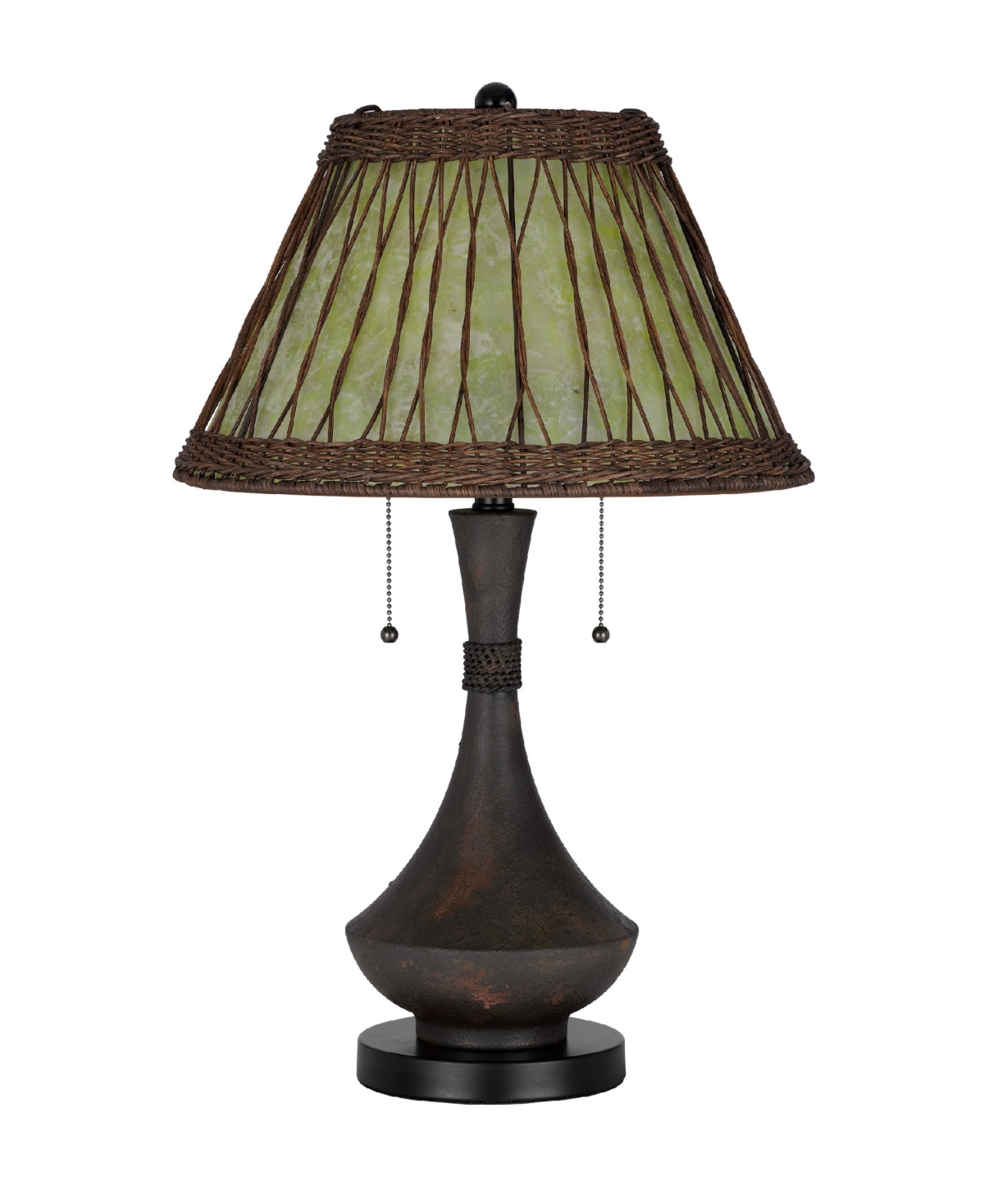Cal Lighting 25.5" Height Metal And Resin Table Lamp In Dark Bronze