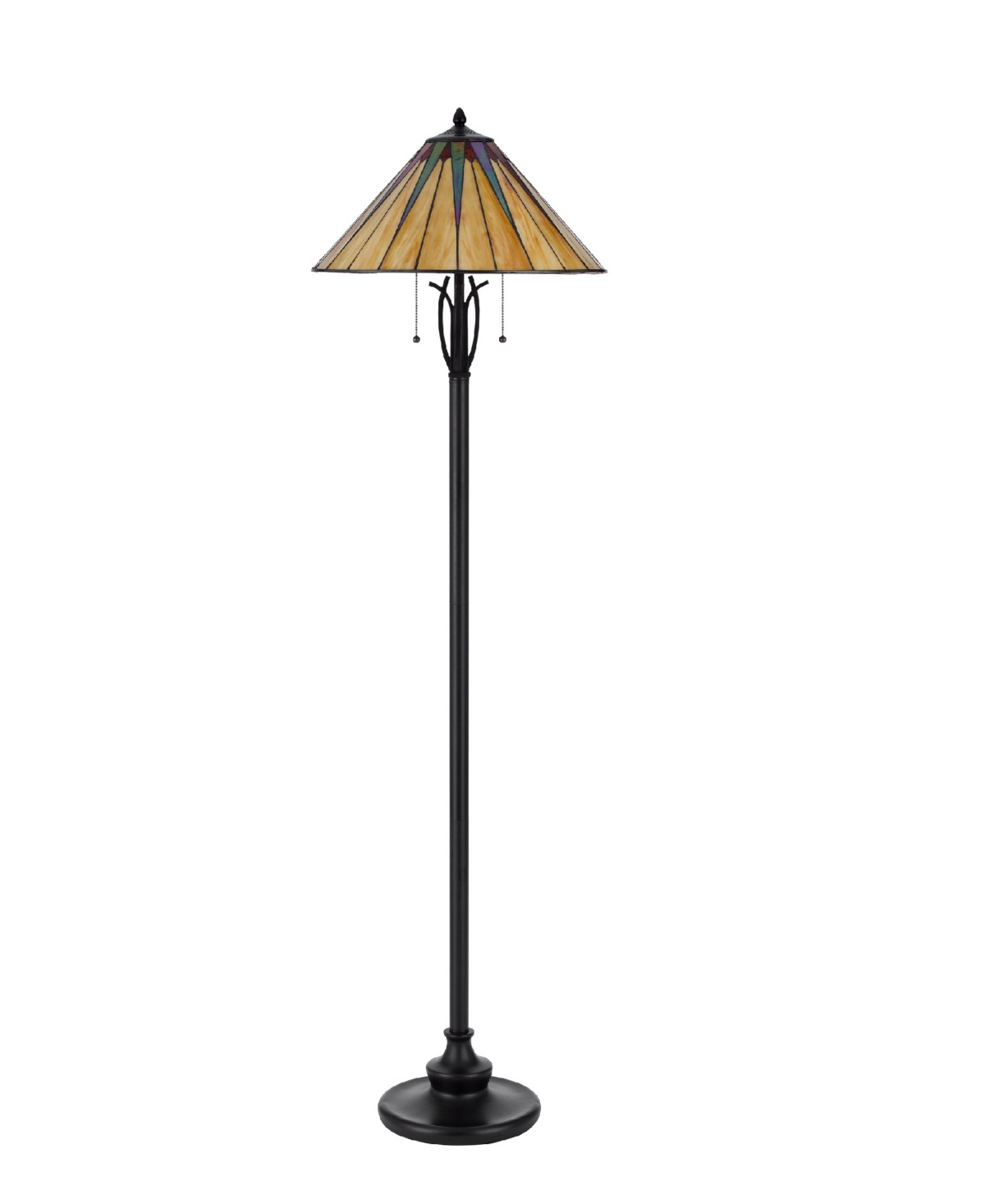 Shop Cal Lighting 61" Height Metal And Resin Floor Lamp In Dark Bronze