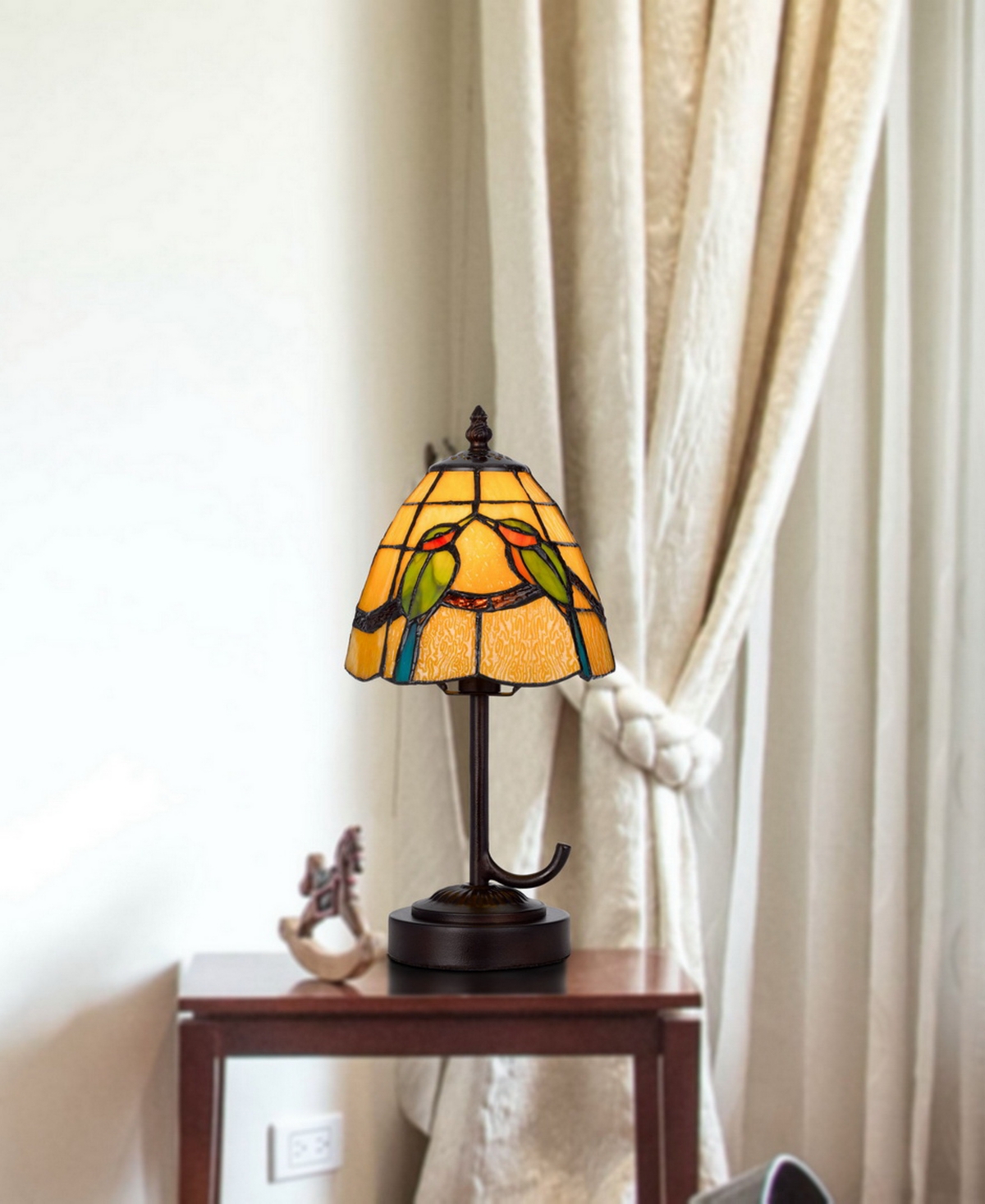 Cal Lighting 13" Height Metal And Resin Accent Lamp In Dark Bronze