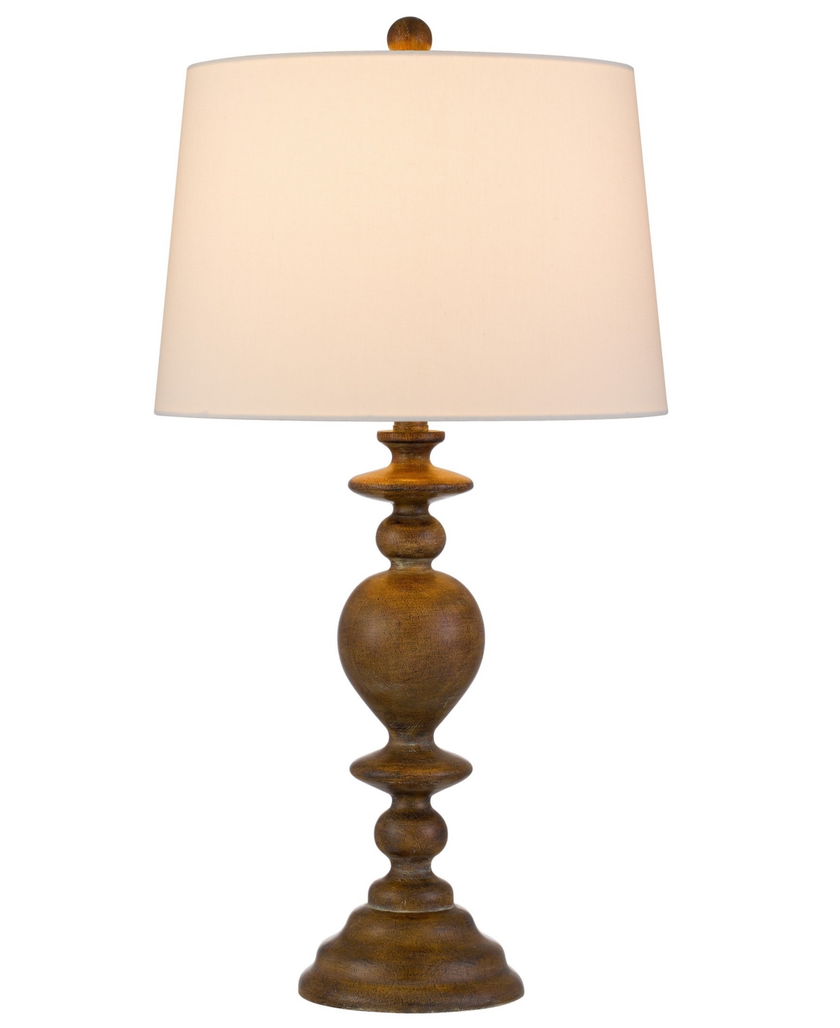 Cal Lighting Kelford 28.75" Height Resin Table Lamp Set In Oak