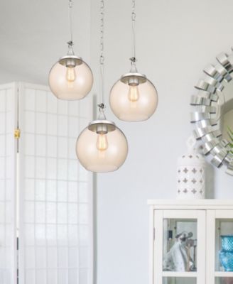 24" Height Metal Pendant with Smoke Glass Shade