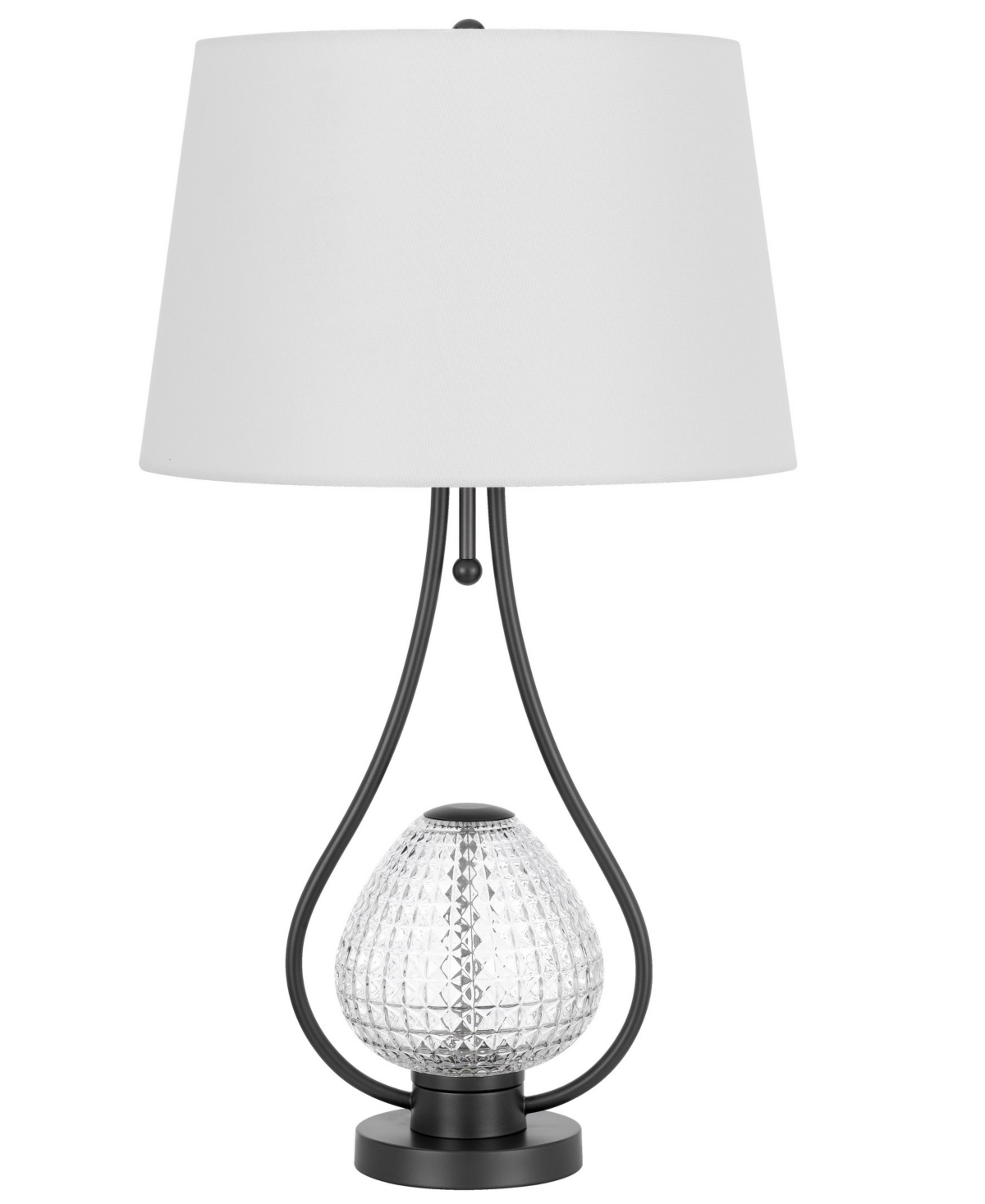 Cal Lighting Forssa 30" Height Metal Table Lamp In Charcoal Gray
