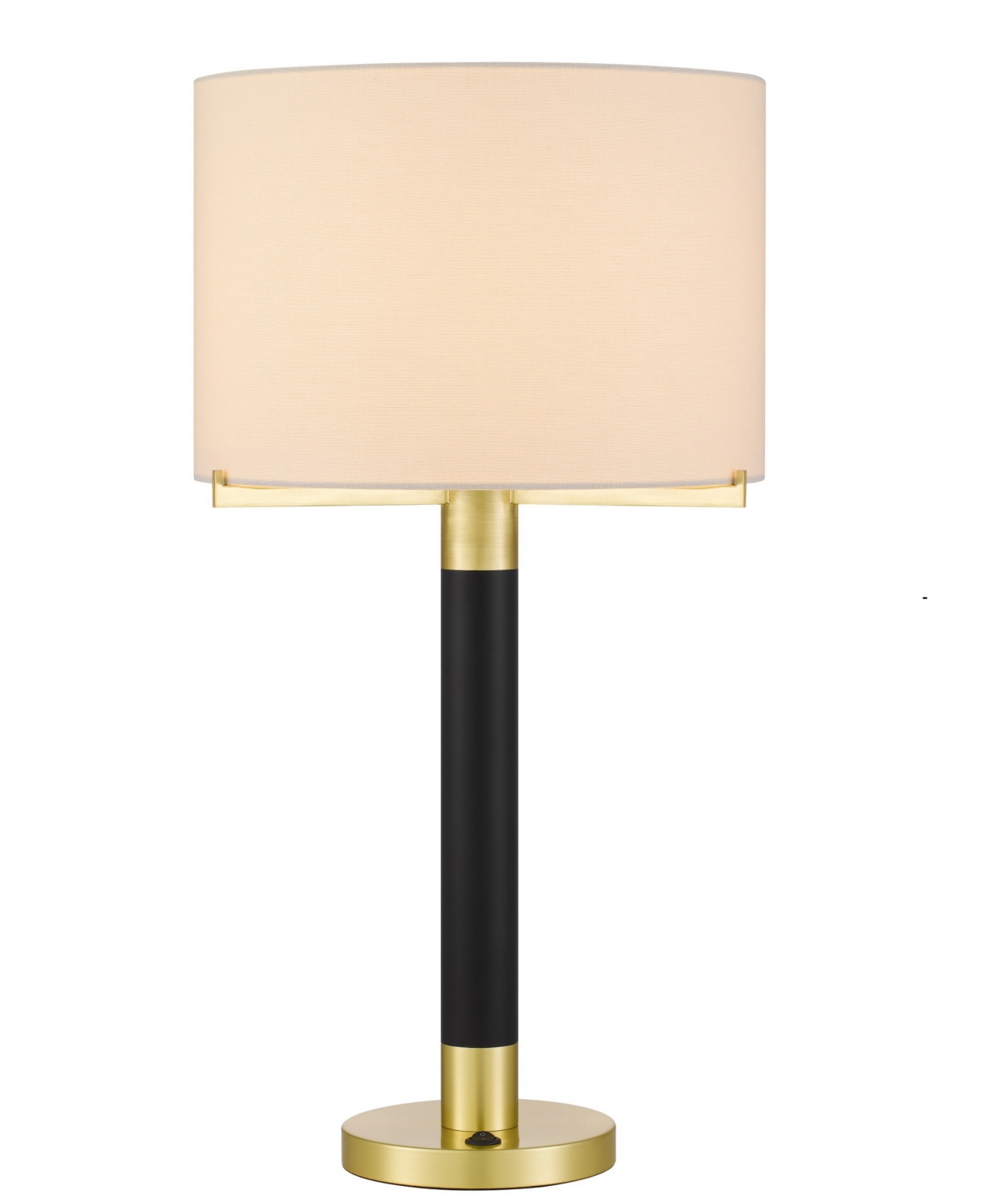 Shop Cal Lighting Goldston 27.5" Height Metal Table Lamp In Antique Brass,black