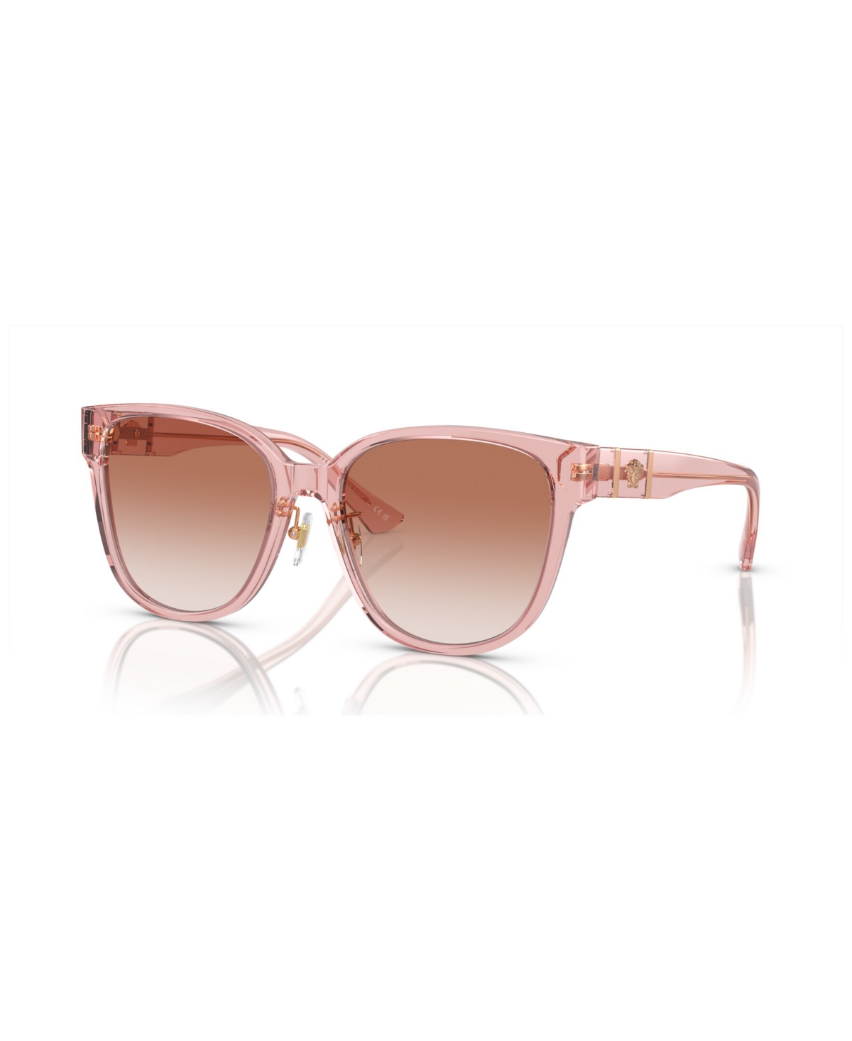 Shop Versace Women's Sunglasses, Gradient Ve4460d In Peach Transparent