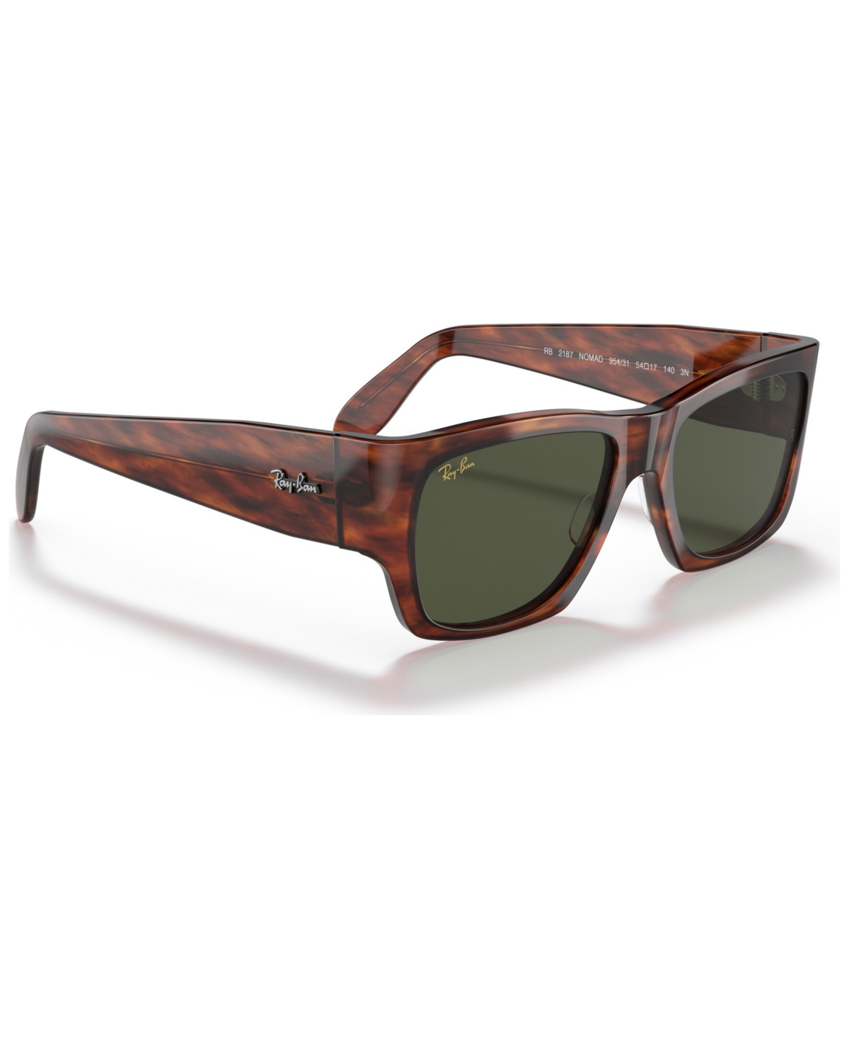 Ray Ban Unisex Nomad Reloaded Sunglasses, Rb2187 In Striped Havana
