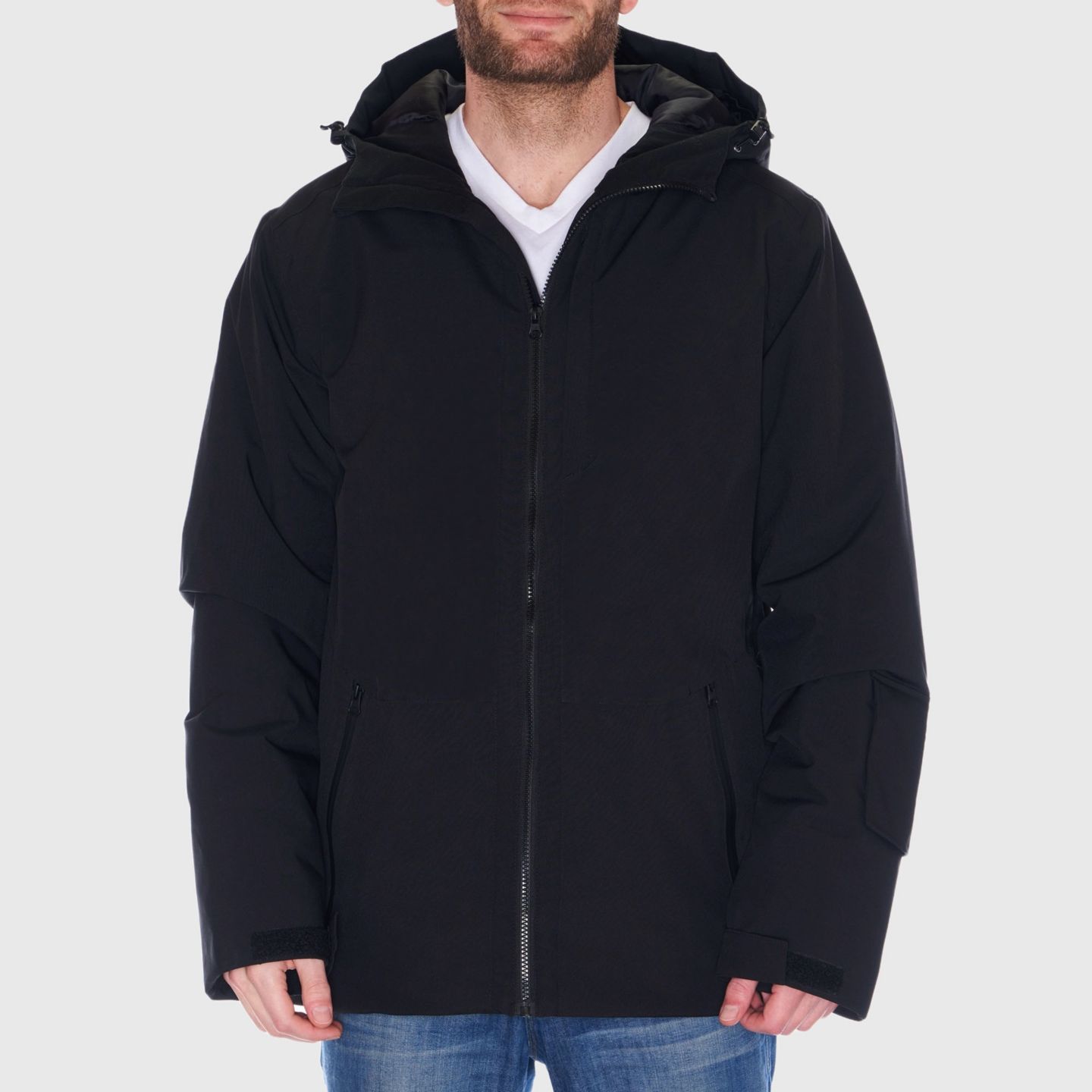 Мужская куртка Alpine Swiss Waterproof Ski Jacket Snowboarding Winter Snow Coat Raincoat, цвет: Чёрный — фото 1
