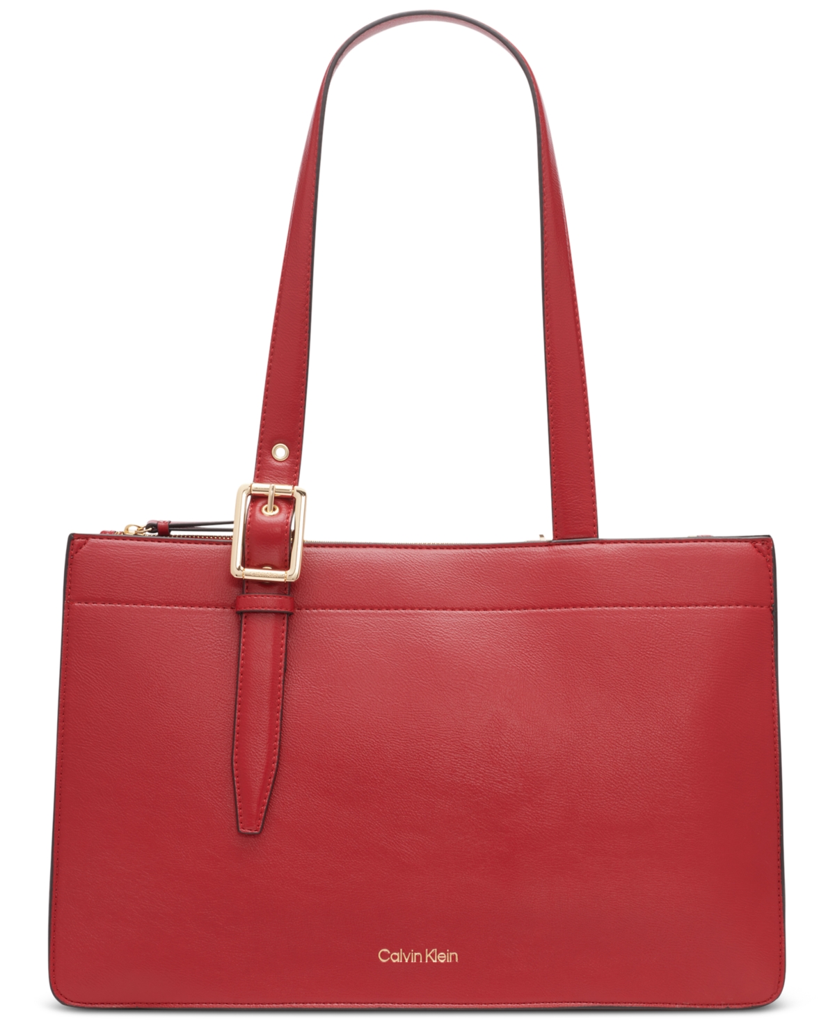 Calvin Klein Havana Tote Bag In Ruby Red