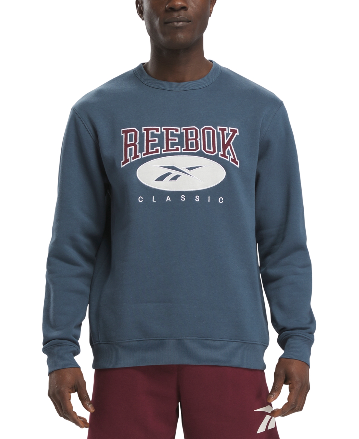 Reebok Men's Archive Crewneck Logo Sweatshirt In Hoops Blue