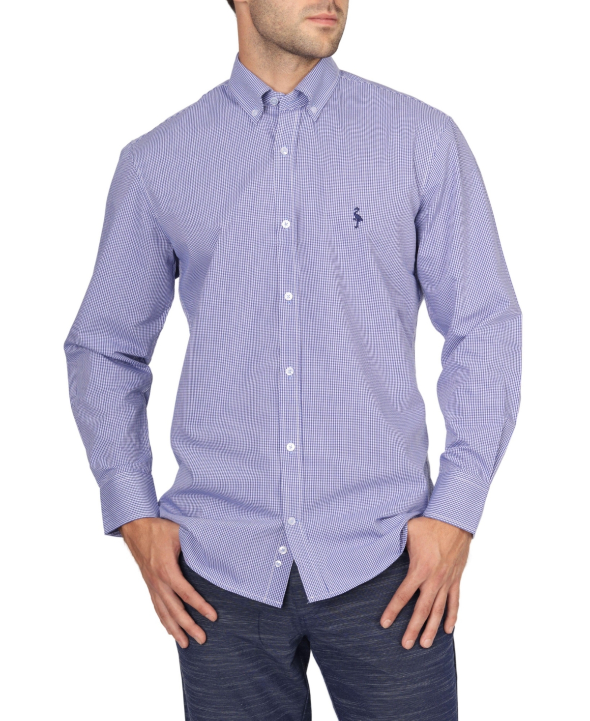 TAILORBYRD MENS GINGHAM "ON THE FLY" SHIRT