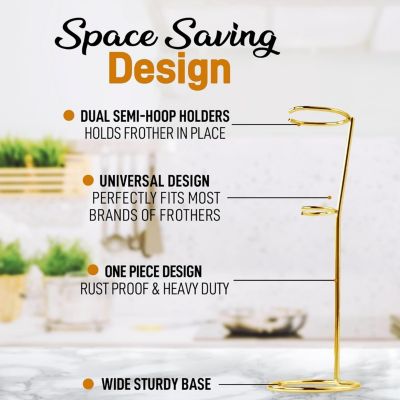 Stainless Steel Original Frother Stand Holds Multiple Types of Coffee Frothers