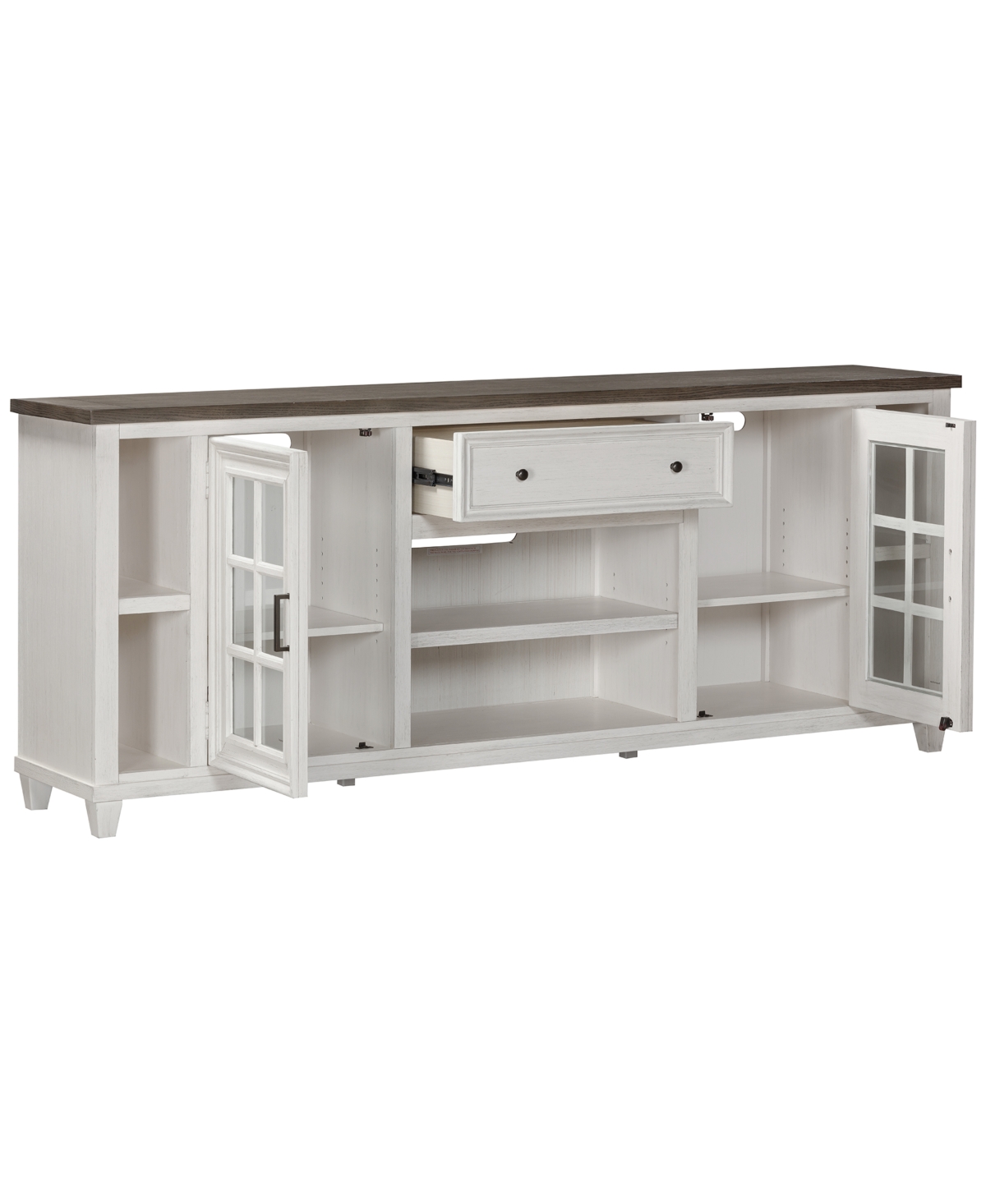 Shop Macy's 84" Dawnwood Tv Console In White