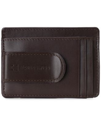 Men's RFID Money Clip Leather Minimalist Wallet Card Case ID Window