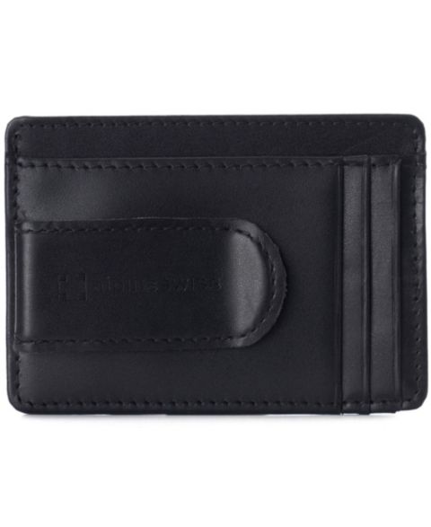 Alpine Swiss Men's RFID Money Clip Leather Minimalist Wallet Card Case ID Window