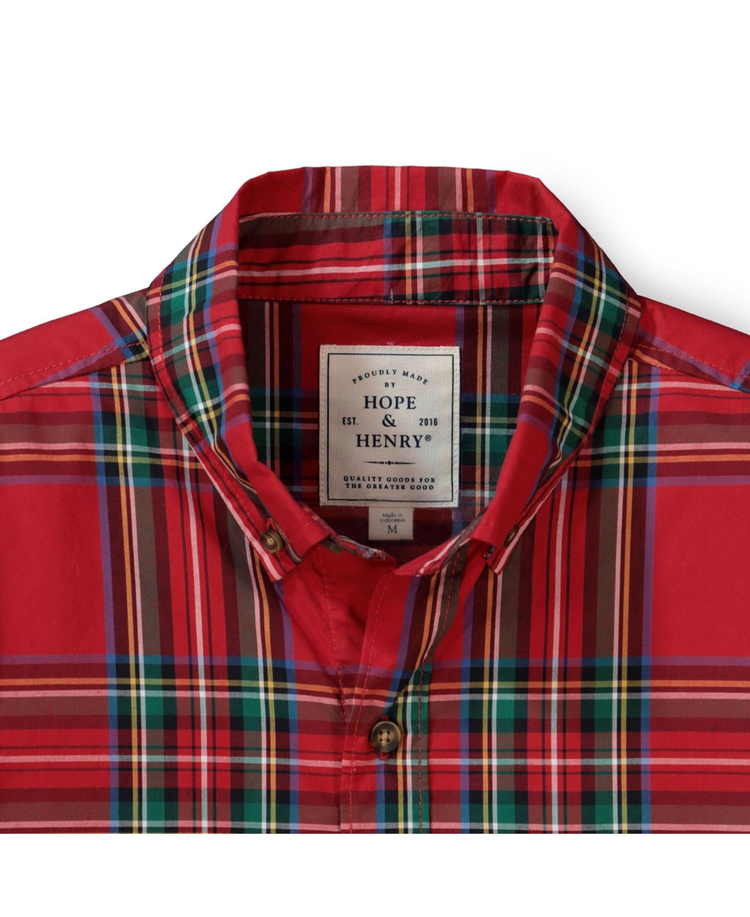 Men's Hope and Henry Organic Long Sleeve Stretch Poplin Button Down Shirt