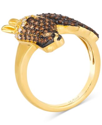 Ombr&eacute;&reg; Chocolate Ombr&eacute; Diamond Horse Ring (5/8 ct. t.w.) in 14k Gold