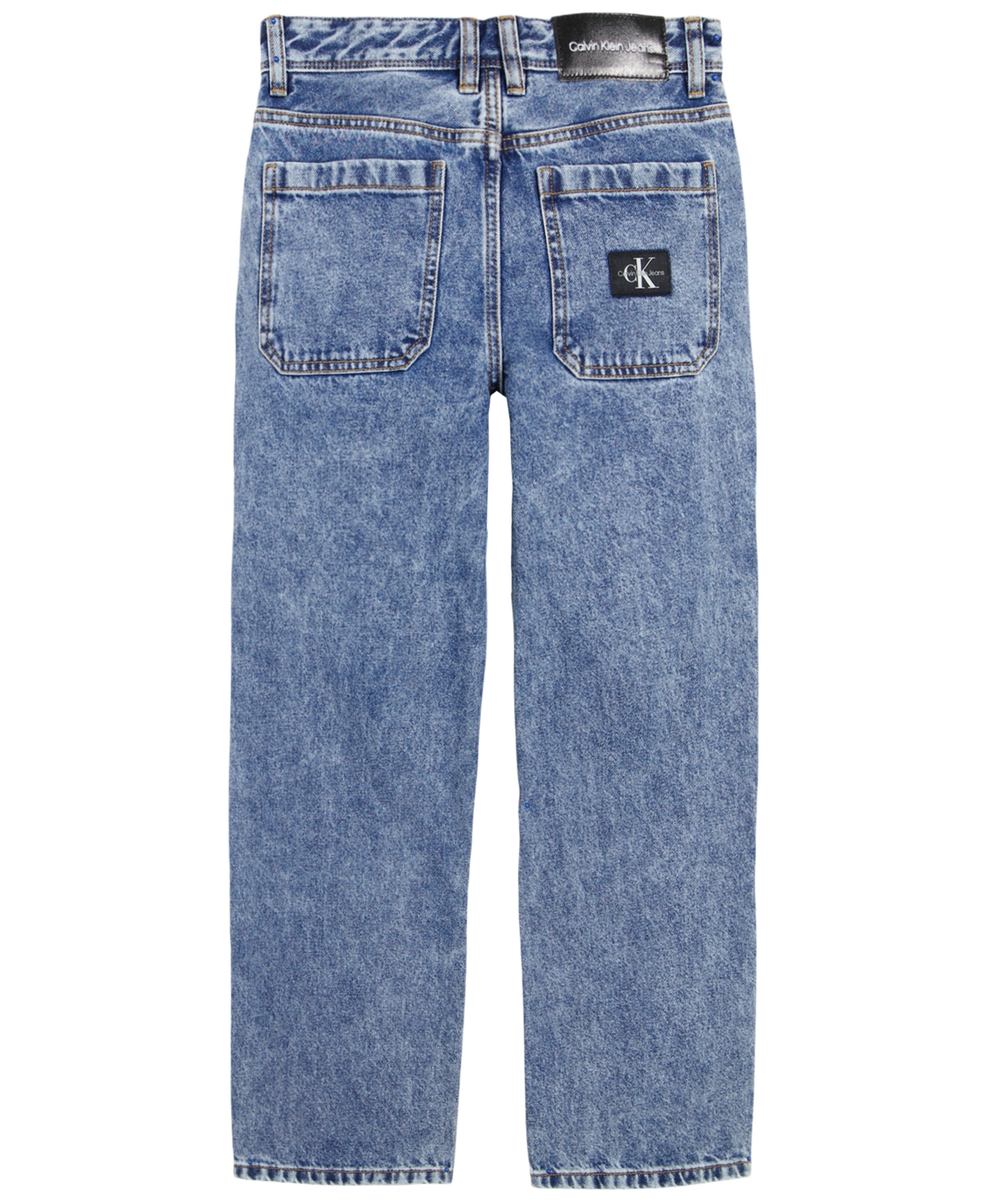 Shop Calvin Klein Big Boys Stonewash Utility Denim Jeans