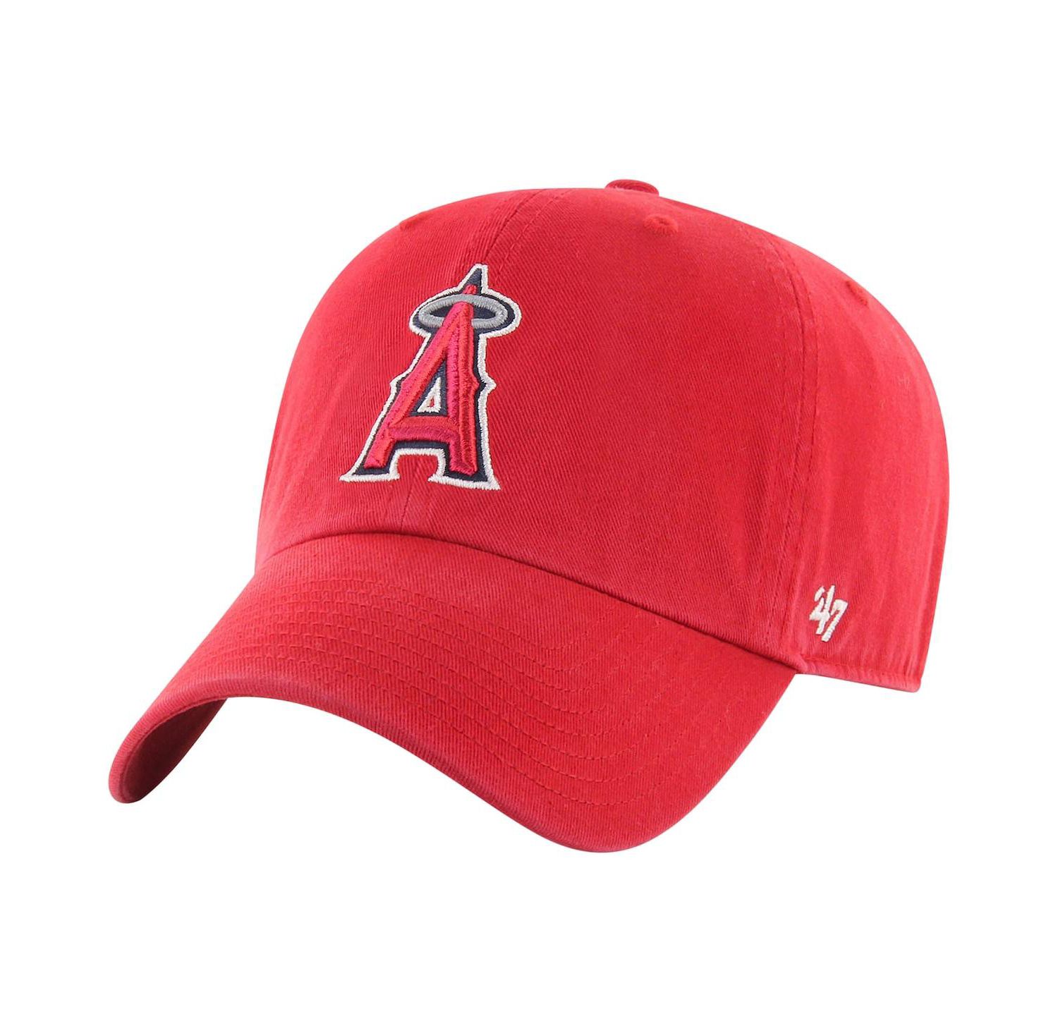 Men's Red Los Angeles Angels Clean Up Adjustable Hat