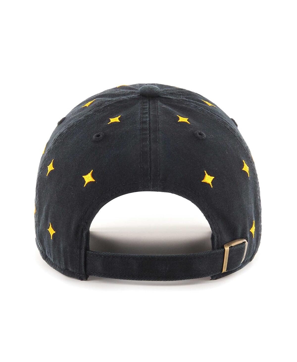 47 Brand Men's And Women's ' Black Pittsburgh Steelers Confetti Clean Up Adjustable Hat In Black