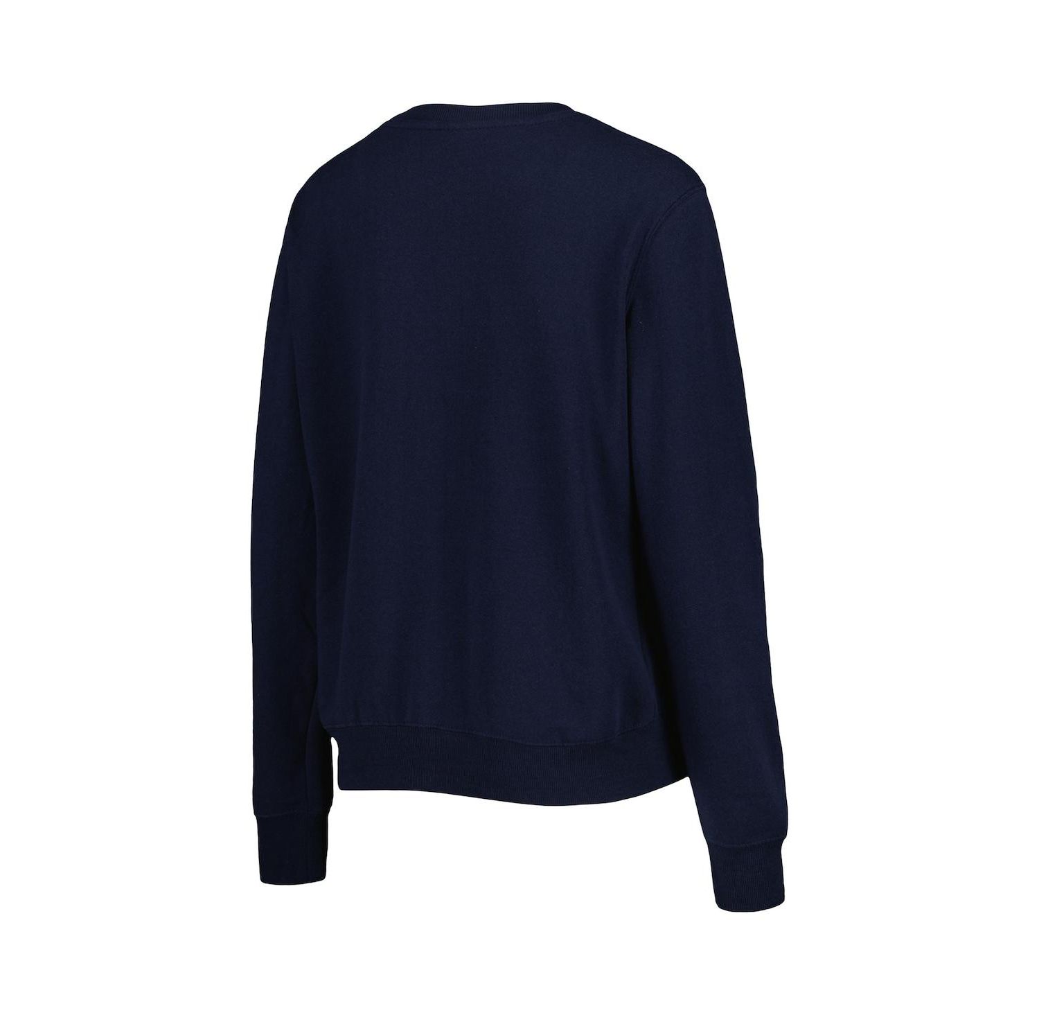 Women's Navy Ole Miss Rebels Campanile Pullover Sweatshirt