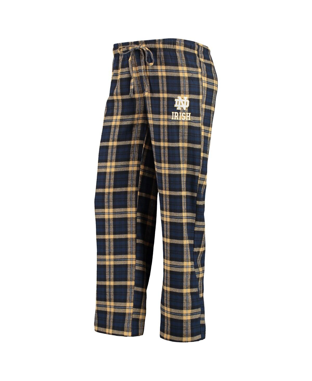 Shop Concepts Sport Women's  Navy, Gold Notre Dame Fighting Irish Lodge T-shirt And Flannel Pants Sleep Se In Navy,gold