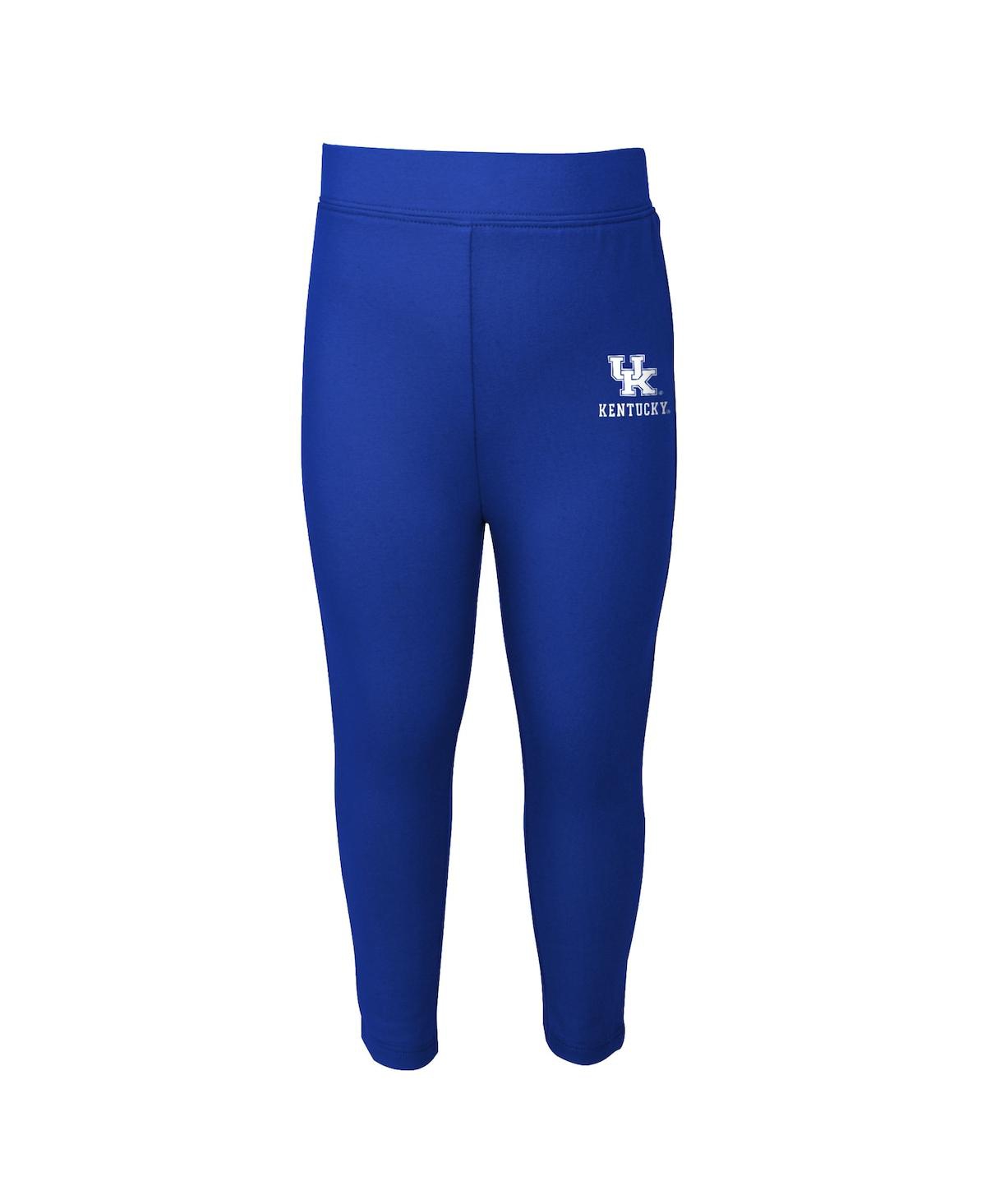 Outerstuff Toddler Boys And Girls Heathered Gray, Royal Kentucky Wildcats Forever Love Team T-shirt And Legging In Heathered Gray,royal