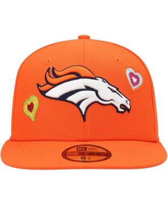 Men's Orange Denver Broncos Chain Stitch Heart 59FIFTY Fitted Hat