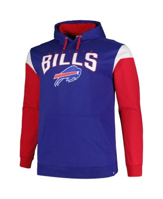 Men's Royal Buffalo Bills Big and Tall Trench Battle Pullover Hoodie