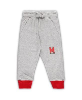 Infant Boys and Girls Heather Gray Maryland Terrapins Jie Jie Long Sleeve Bodysuit and Pants Set