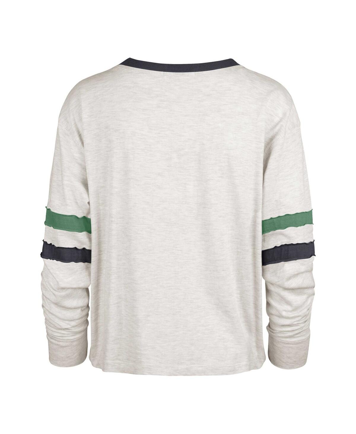 Shop 47 Brand Women's ' Oatmeal Distressed Notre Dame Fighting Irish All Class Lena Long Sleeve T-shirt