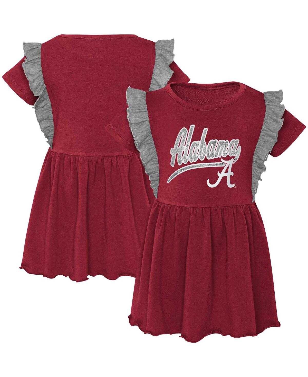 Outerstuff Babies' Girls Toddler Crimson Alabama Crimson Tide Too Cute Tri-blend Dress